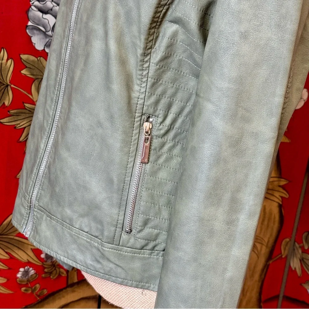 Women's “J2” Faux Leather Jacket | #P9 - Picture 7 of 14